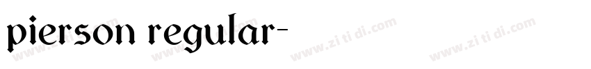 pierson regular字体转换